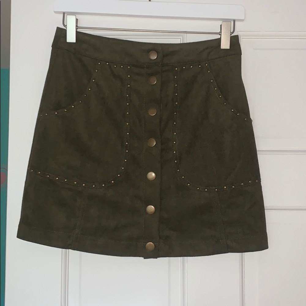 Cotton Candy LA Army Green Skirt